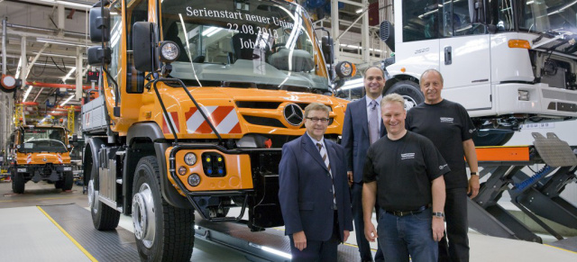 Mercedes-Benz Werk Wörth: Produktionsstart für den Unimog in Euro VI: Feierstunde im Werk Wörth