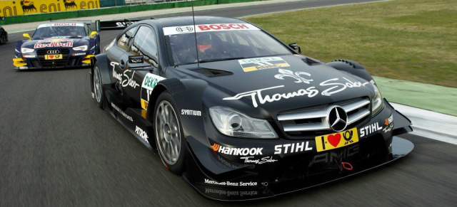 DTM 2012: Mercedes bei den Tests am schnellsten: Gary Paffett fuhr im AMG Mercedes C-Coupé die Tagesbestzeit