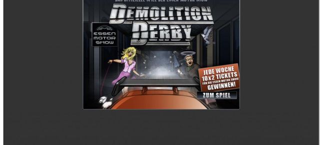 ESSEN MOTOR SHOW 2010 - Online Game DEMOLITION DERBY: Online mitfahren und Eintrittskarten gewinnen
