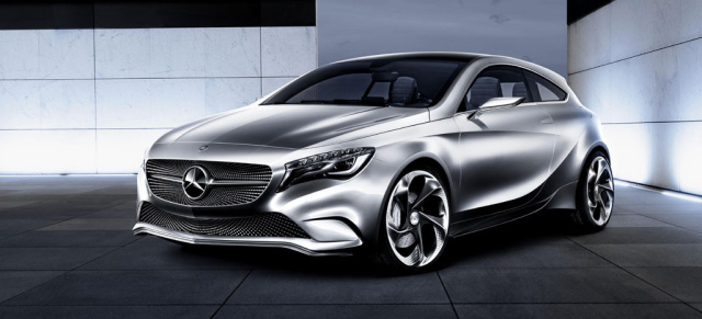 Mercedes Concept A Class auf Essen Motor Show 2011: Die Konzeptstudie der kommenden A-Klasse ist ein Highlight der Sonderschau "Automobildesign"