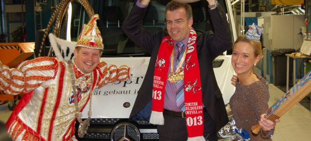 Karneval in Düsseldorf: Tolle Tage mit Mercedes Sprinter: Mercedes-Benz Werk Düsseldorf unterstützt Karneval mit 30 Sprinter Fahrzeugen