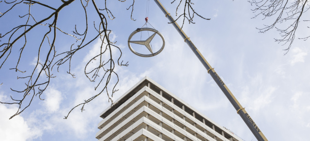 Reif fürs Museum: Der Stern der „Bonner Republik“: Mercedes-Benz übergibt Markenzeichen des ehemaligen „Bonn-Center“