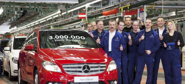 Produktionsjubiläum: MB-Werk Rastatt fertigt 3-millionstes Fahrzeug: Meilenstein in der Werksgeschichte