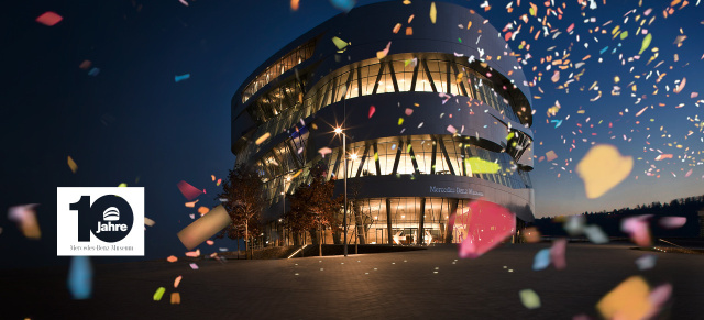 Zehn Jahre Mercedes-Benz Museum: 19. Mai 2016: Freier Eintritt am Feier-Tag im Mercedes-Benz Museum 