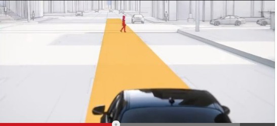 Mit Fußgängererkennung und Citybremsfunktion: BAS PLUS mit Kreuzungs-Assistent und PRE-SAFE® Bremse : BAS PLUS mit Kreuzungs-Assistent und PRE-SAFE® Bremse