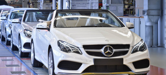 E wie Es geht los:  E-Klasse Coupé und Cabrio laufen in Bremen vom Band: Produktoffensive im Mercedes-Benz Werk Bremen