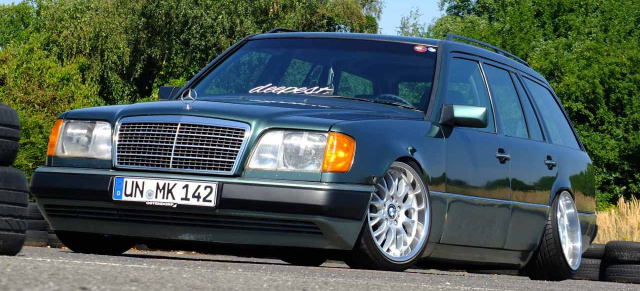 Mercedes-Benz S124:  Stance-Tuning: Benz(in) im Blut: 92er Mercedes T-Modell mit Tiefgang