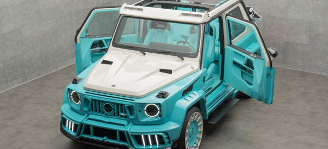 Radikaler Umbau: Wie viel Design verträgt ein Offroad-Cabrio?: Mansory präsentiert 2-türiges G-Klasse Cabriolet mit „Selbstmörder“-Türen
