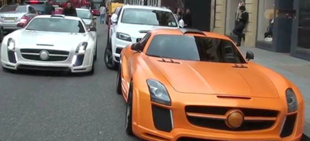Two of us: 2 getunte FAB SLS AMG Superstars in London: Gleich zwei Flügeltürer von Tuner FAB Design drehen in der britischen Hauptstadt ihre Runden