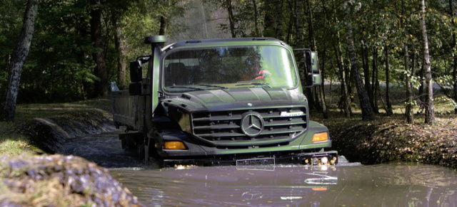 110 Zetros Lkw für die Bundeswehr: Nur der allradangetriebe Mercedes-Benz Zetros konnte die Anforderungen der Bundeswehr erfüllen.